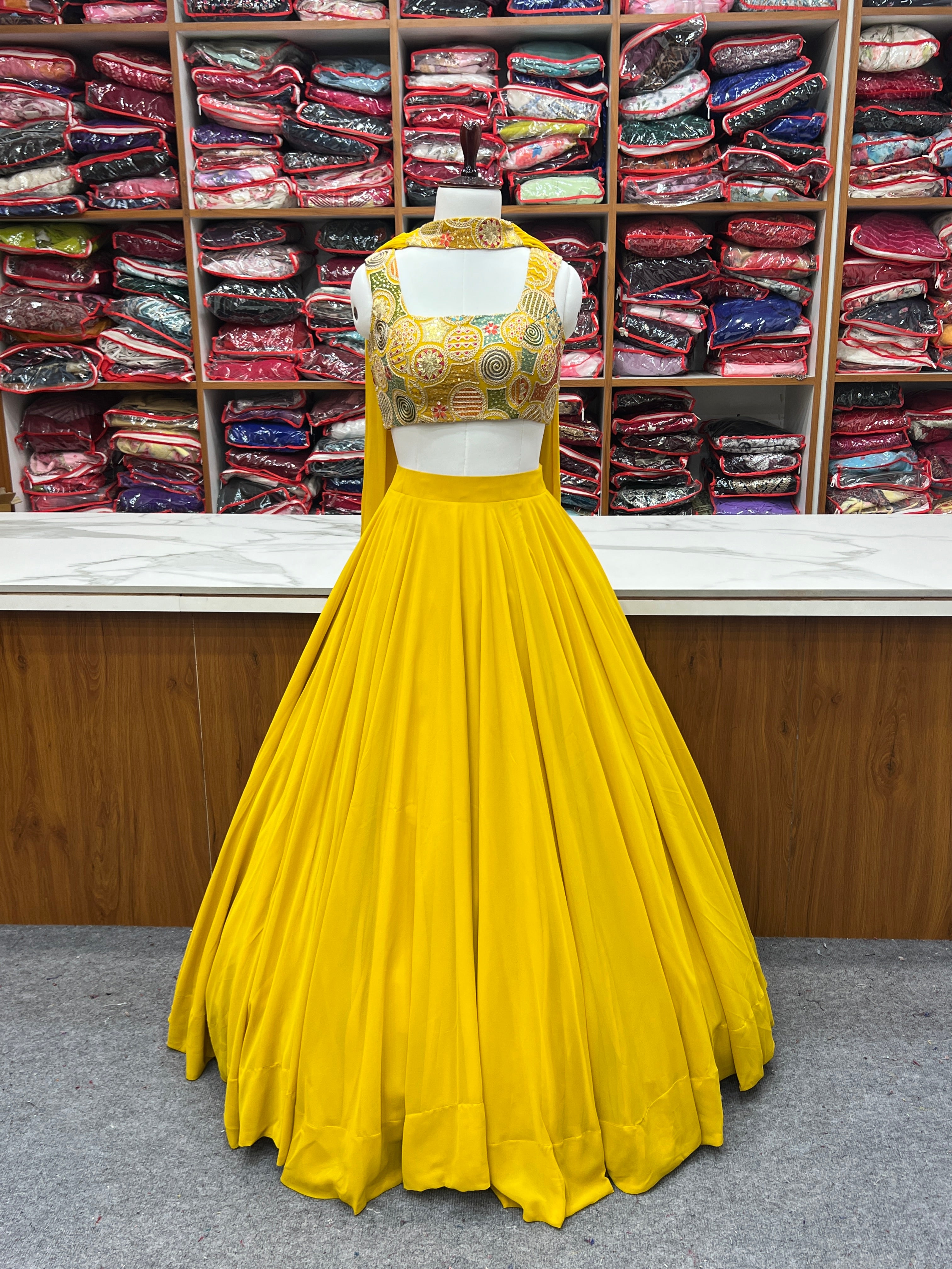 Yellow Beautiful Deisgn And Super Lehenga Choli