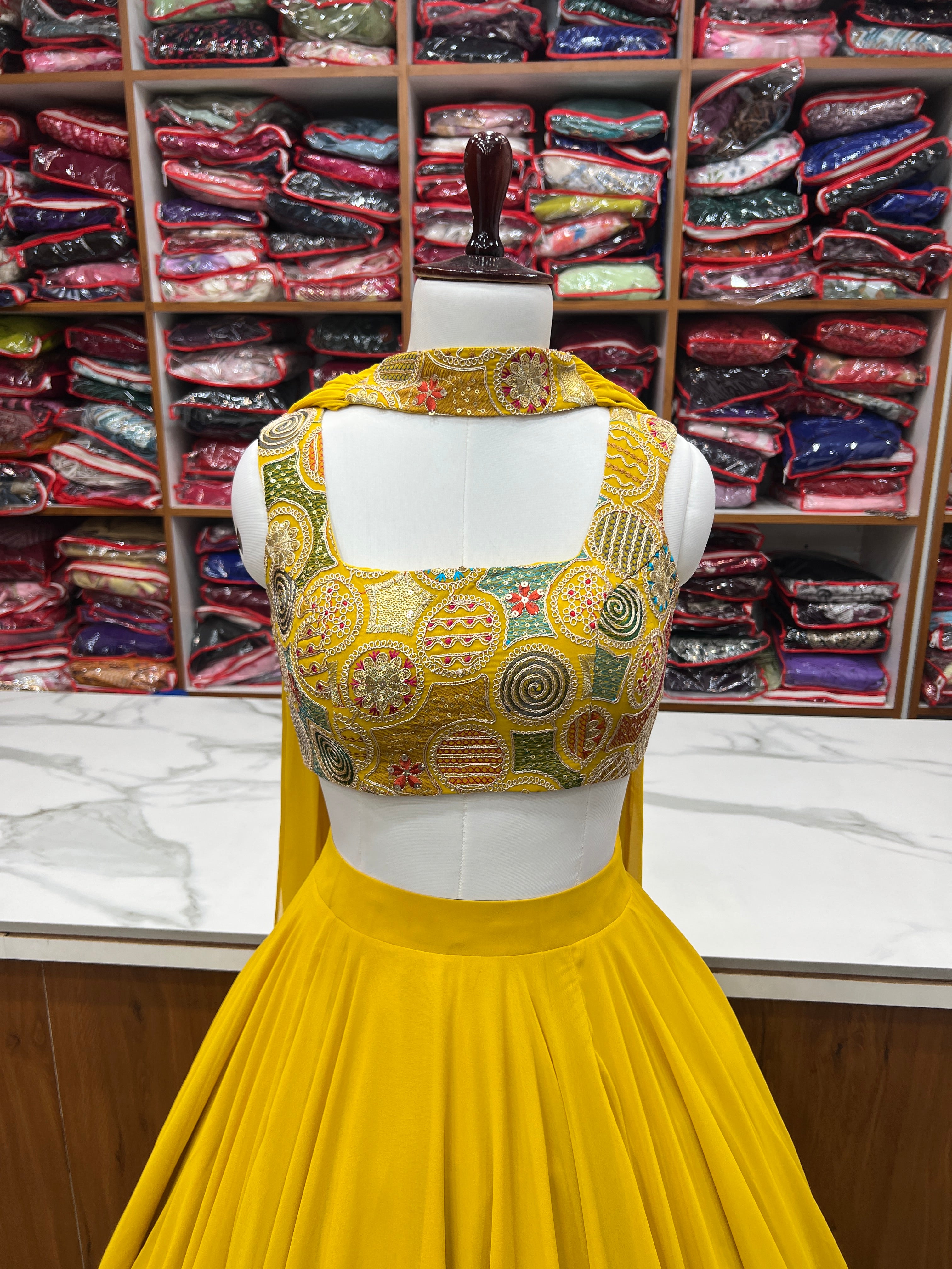 Yellow Beautiful Deisgn And Super Lehenga Choli