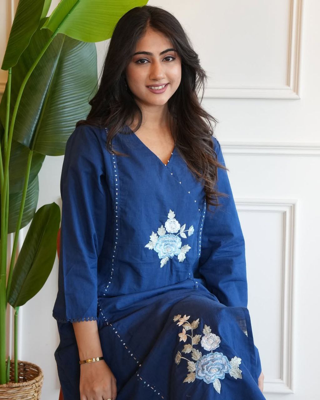 Pure South Cotton Top with pent beautifully decorated designs