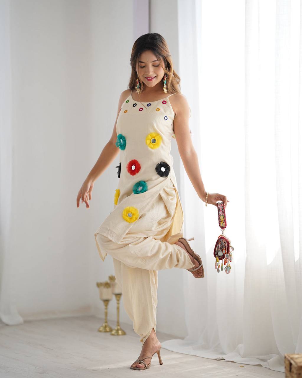 Stylish Ensemble: Includes a well-fitted top and coordinated bottom