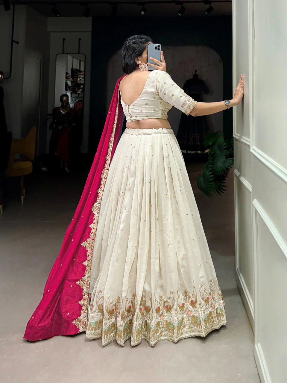 Embellished Elegance Semi Stitched Lehenga Choli