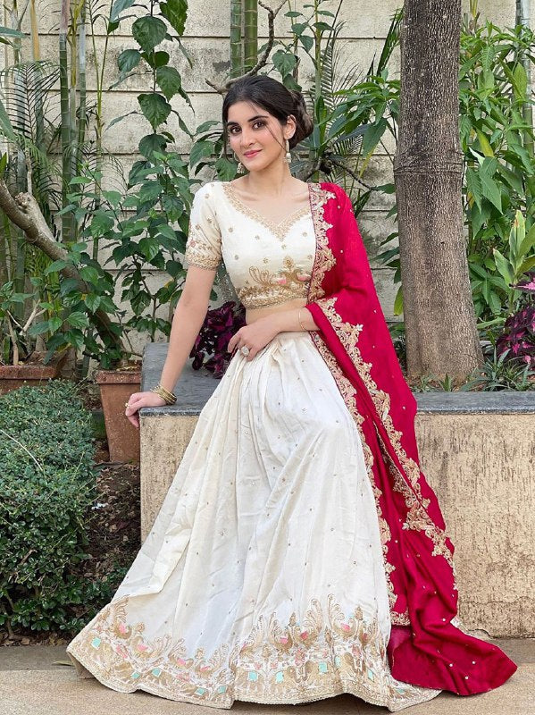 Embellished Elegance Semi Stitched Lehenga Choli