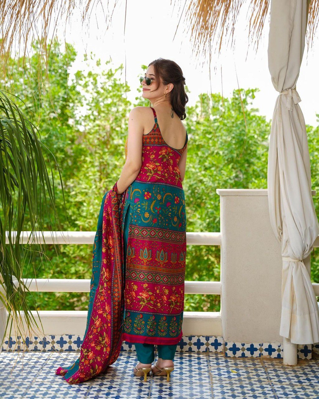 Colorful Beautiful Design Printed Kurta Set