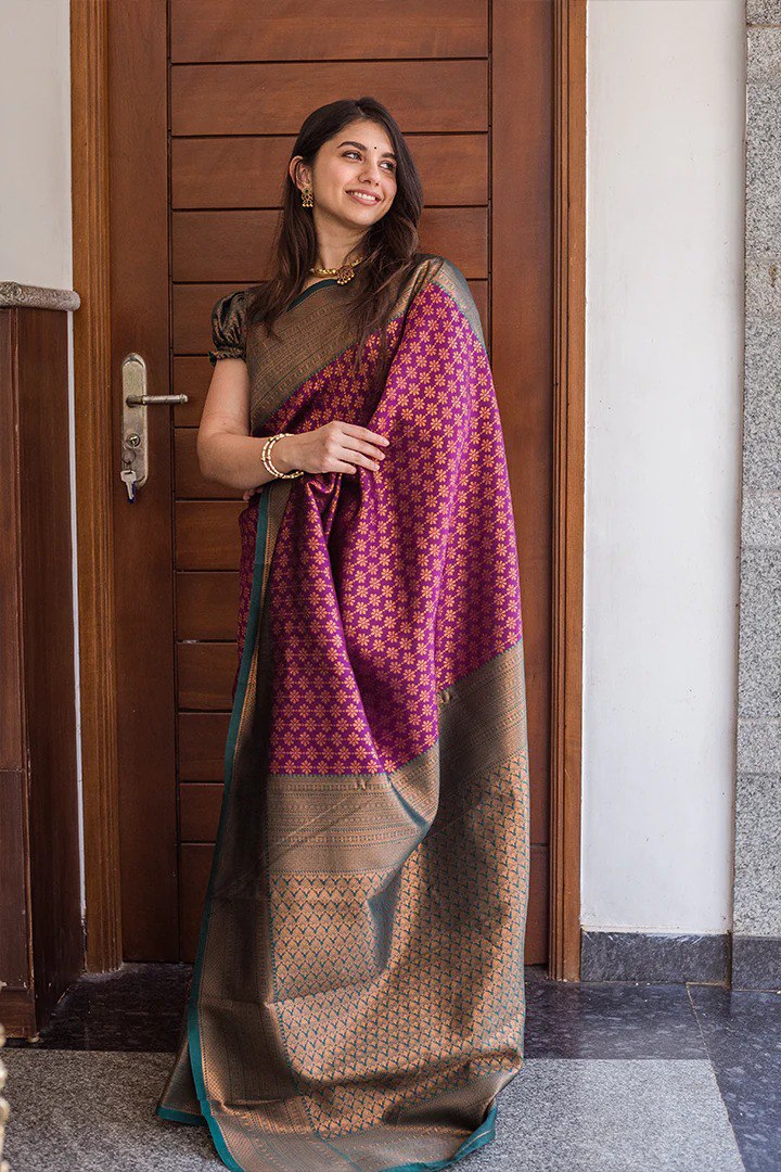 Beautiful Design Banarasi Soft Silk Saree