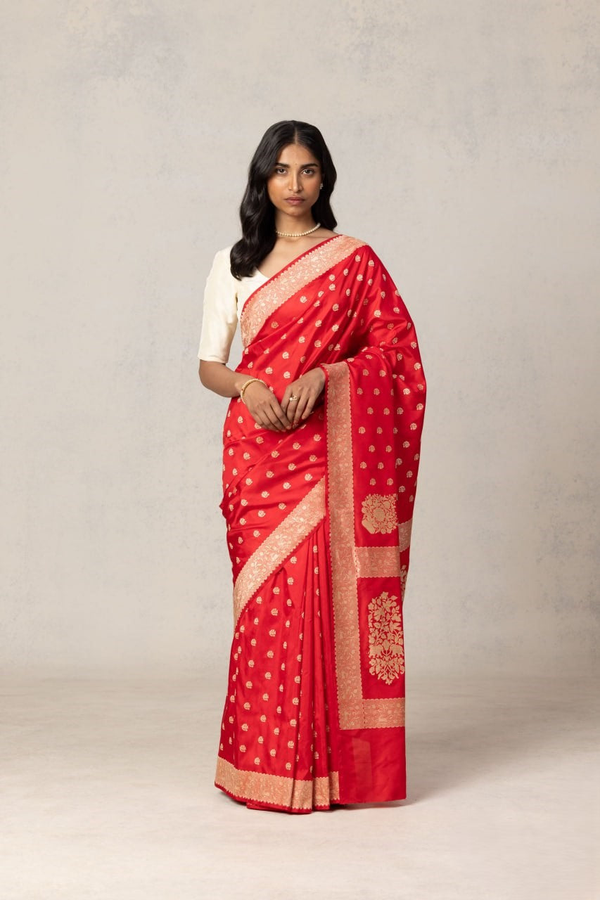 Ehentic Pure Banarasi Soft Silk Saree