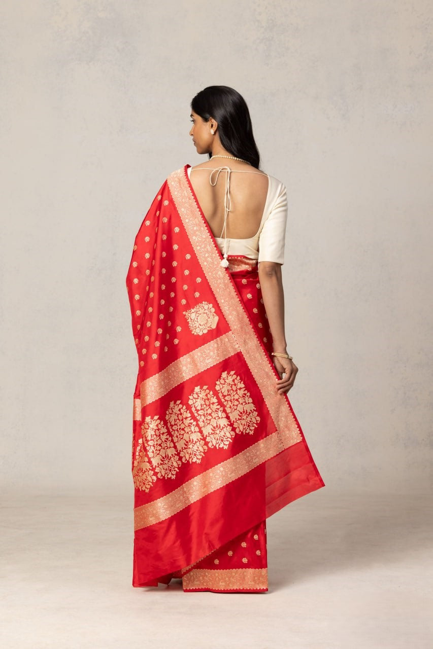 Ehentic Pure Banarasi Soft Silk Saree