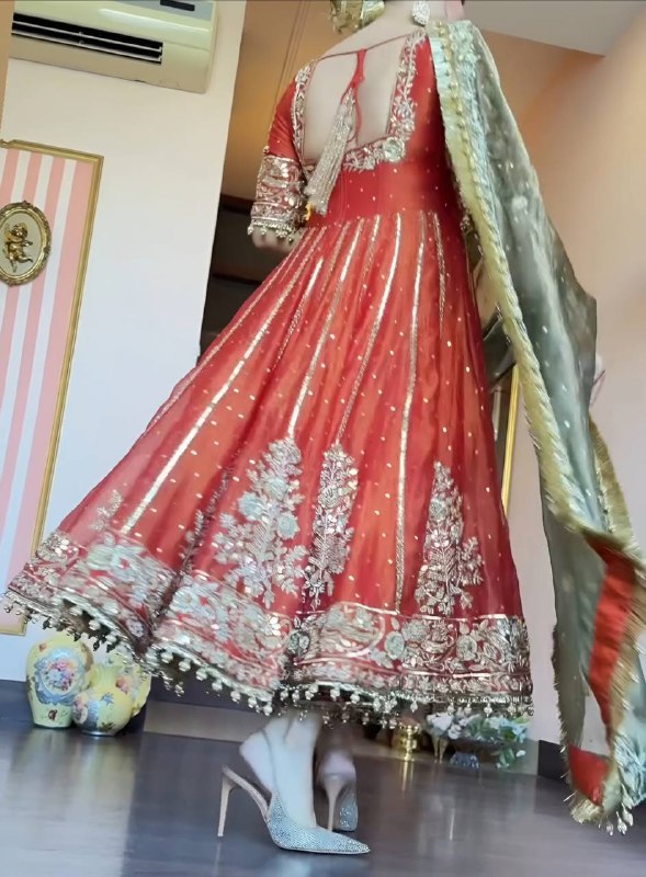 Royal Embroidered Anarkali Gown Set with Dupatta – Festive & Wedding Wear