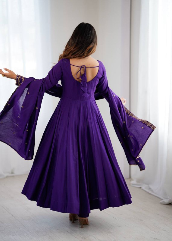 FANCY HANDWORK BEADS ROMAN ANARKALI