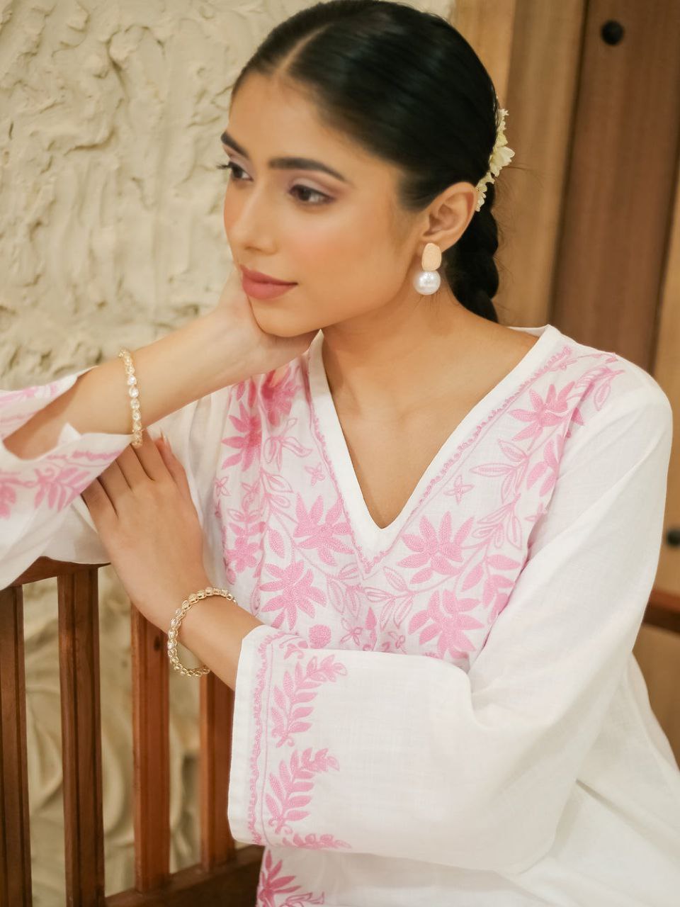 SPECIAL LILAN FULL EMBROIDERY KURTI SET