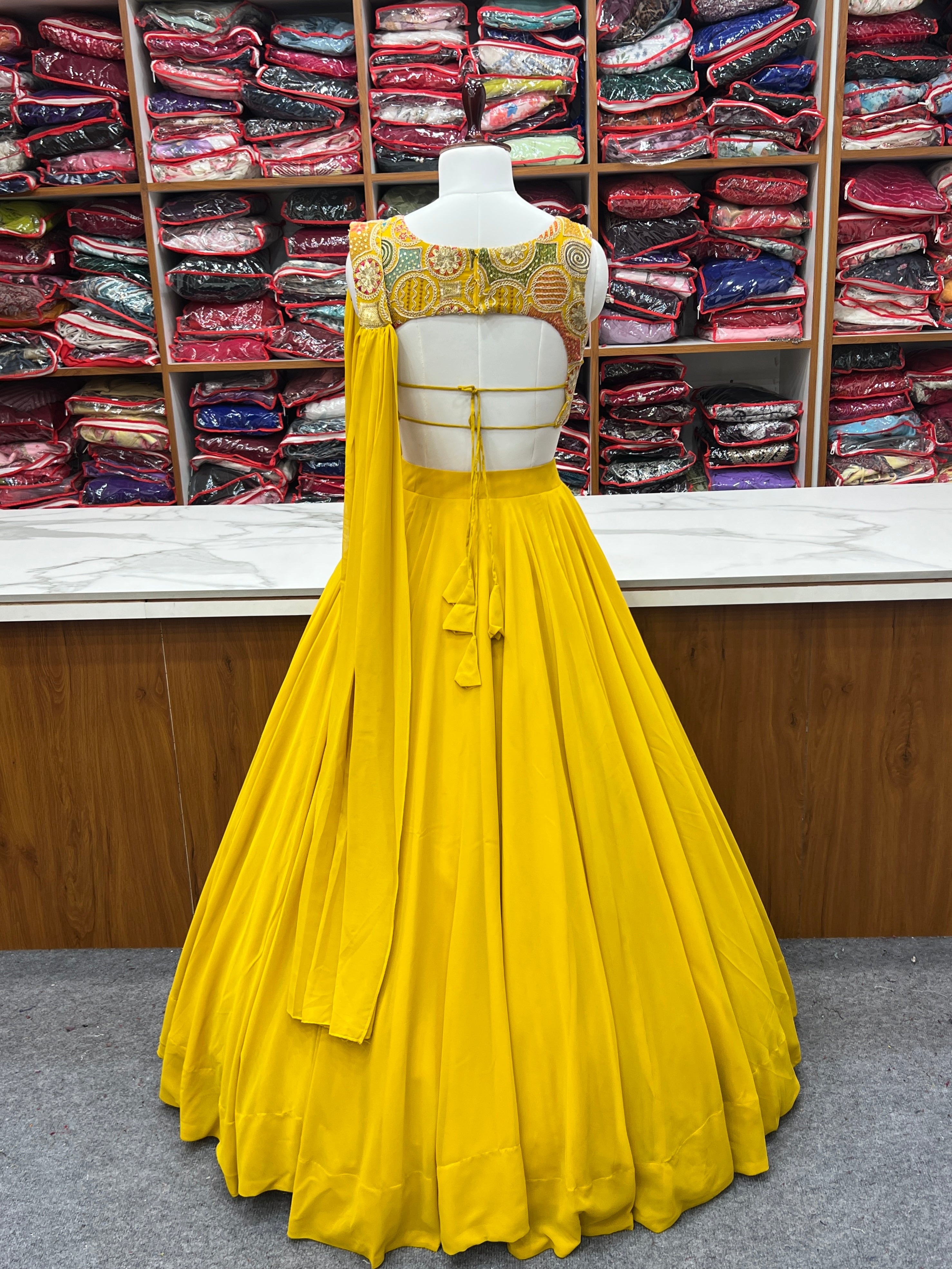 Yellow Beautiful Deisgn And Super Lehenga Choli