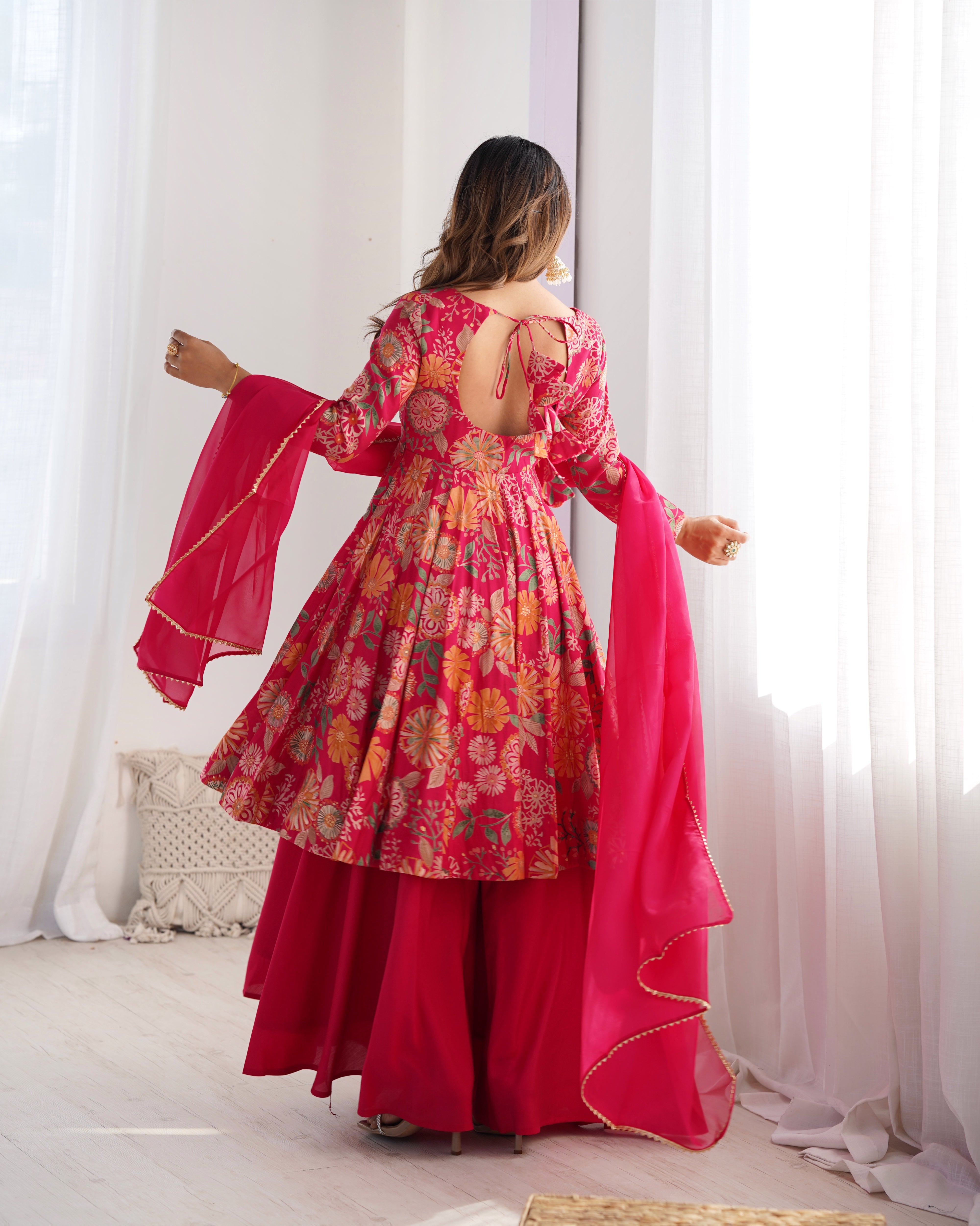Beautiful Floral Design And Super Kurta Set