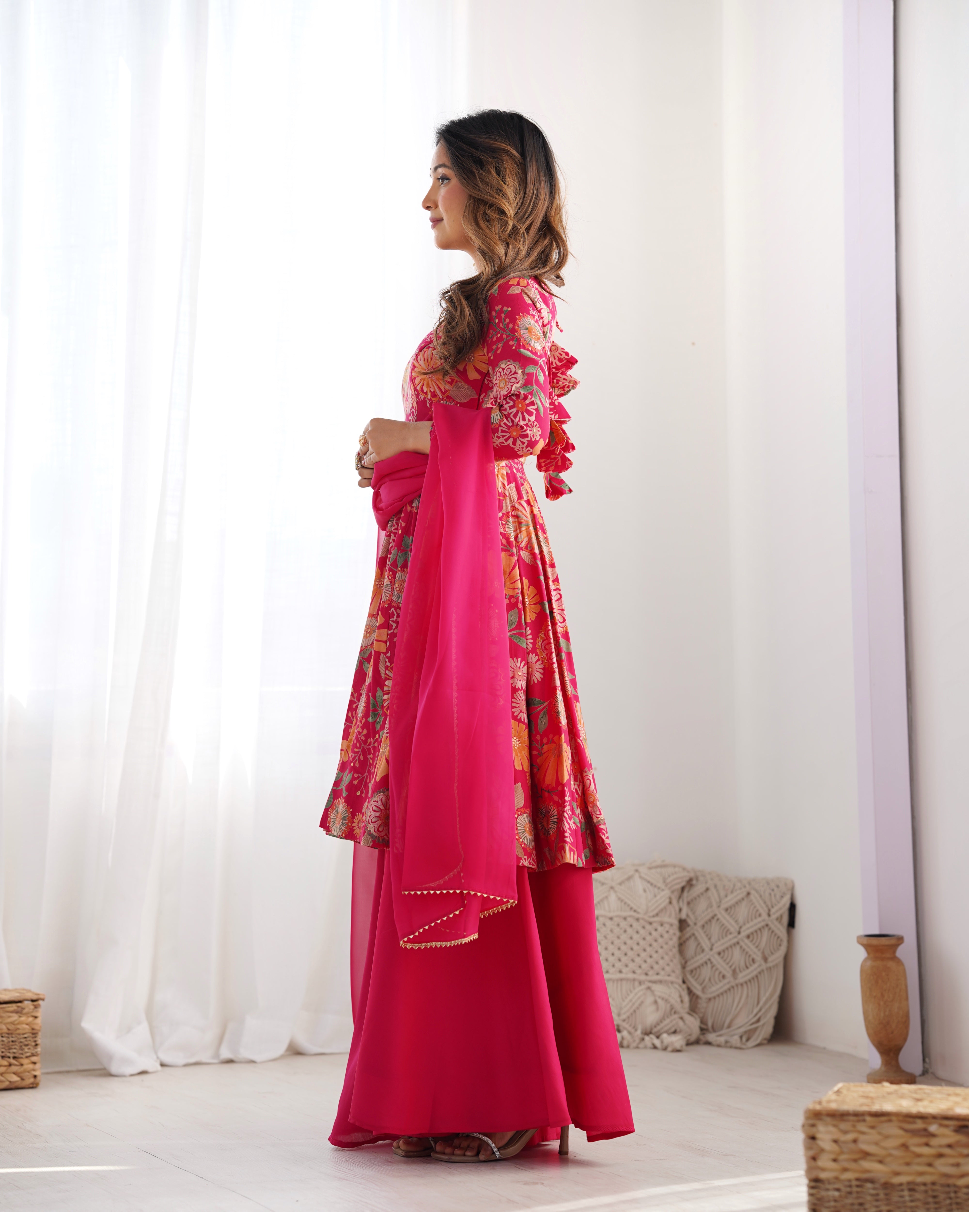 Beautiful Floral Design And Super Kurta Set