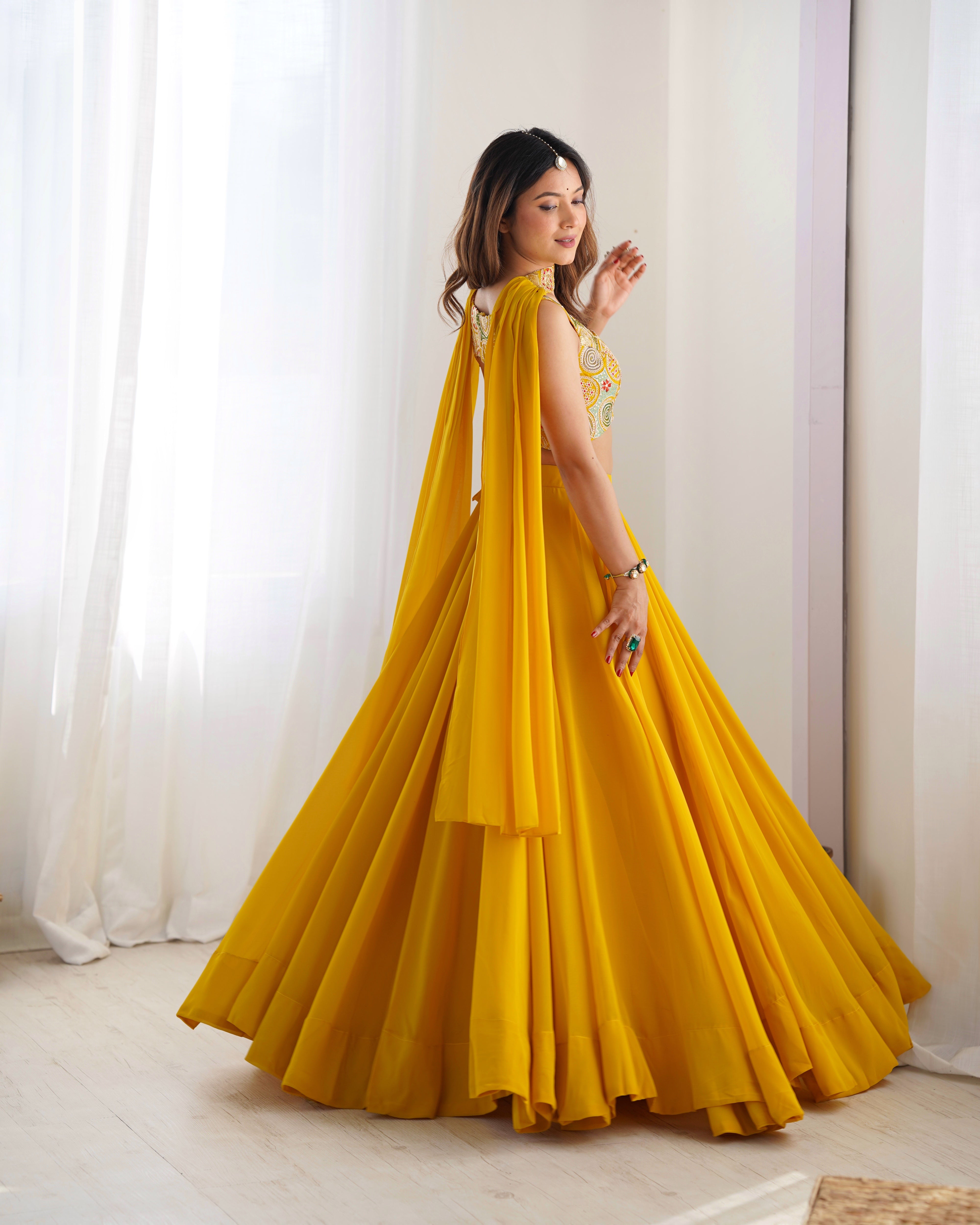 Yellow Beautiful Deisgn And Super Lehenga Choli