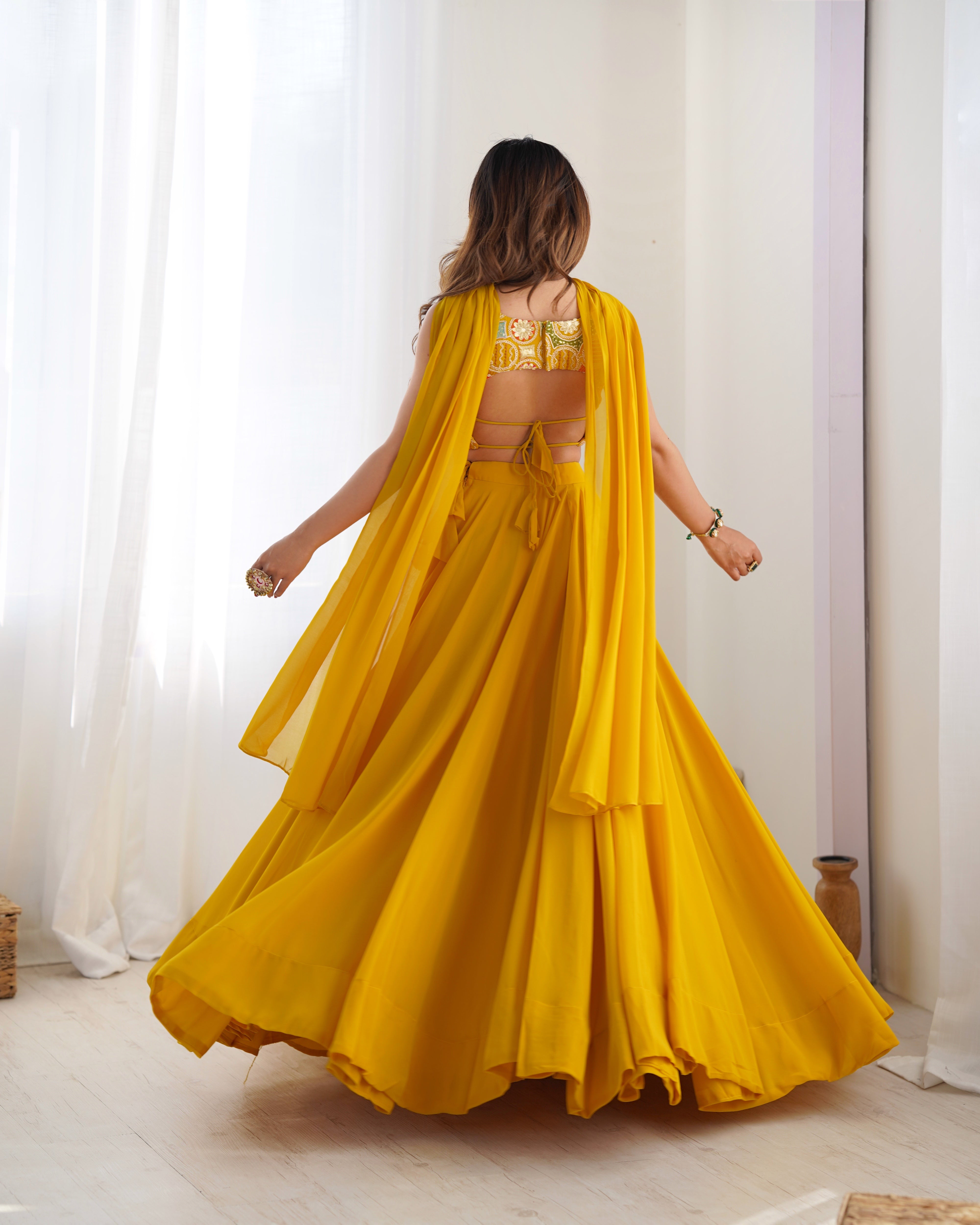 Yellow Beautiful Deisgn And Super Lehenga Choli