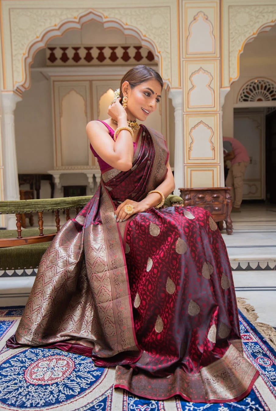 Kolkata Pure Banarasi Soft Silk Saree