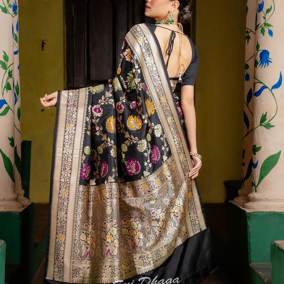 Elegance Design Banarasi Soft Silk Saree