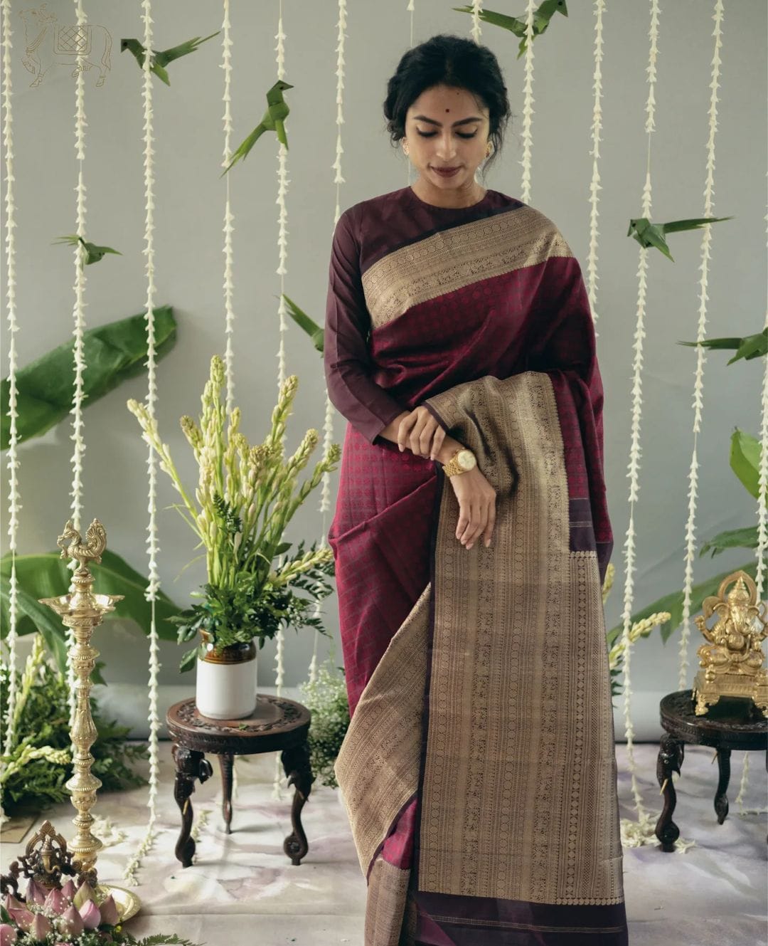Indian Culture Pure Banarasi Soft Silk Saree