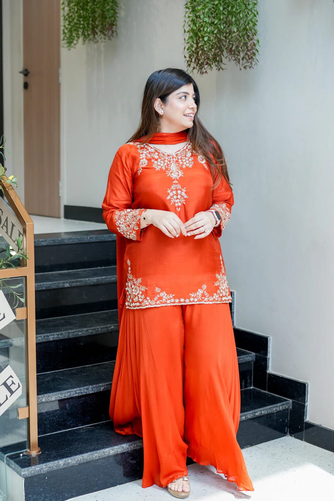 Đěsigner Party Wear Look Pure Mul Chanderi Top Plazzo & Dupatta Set
