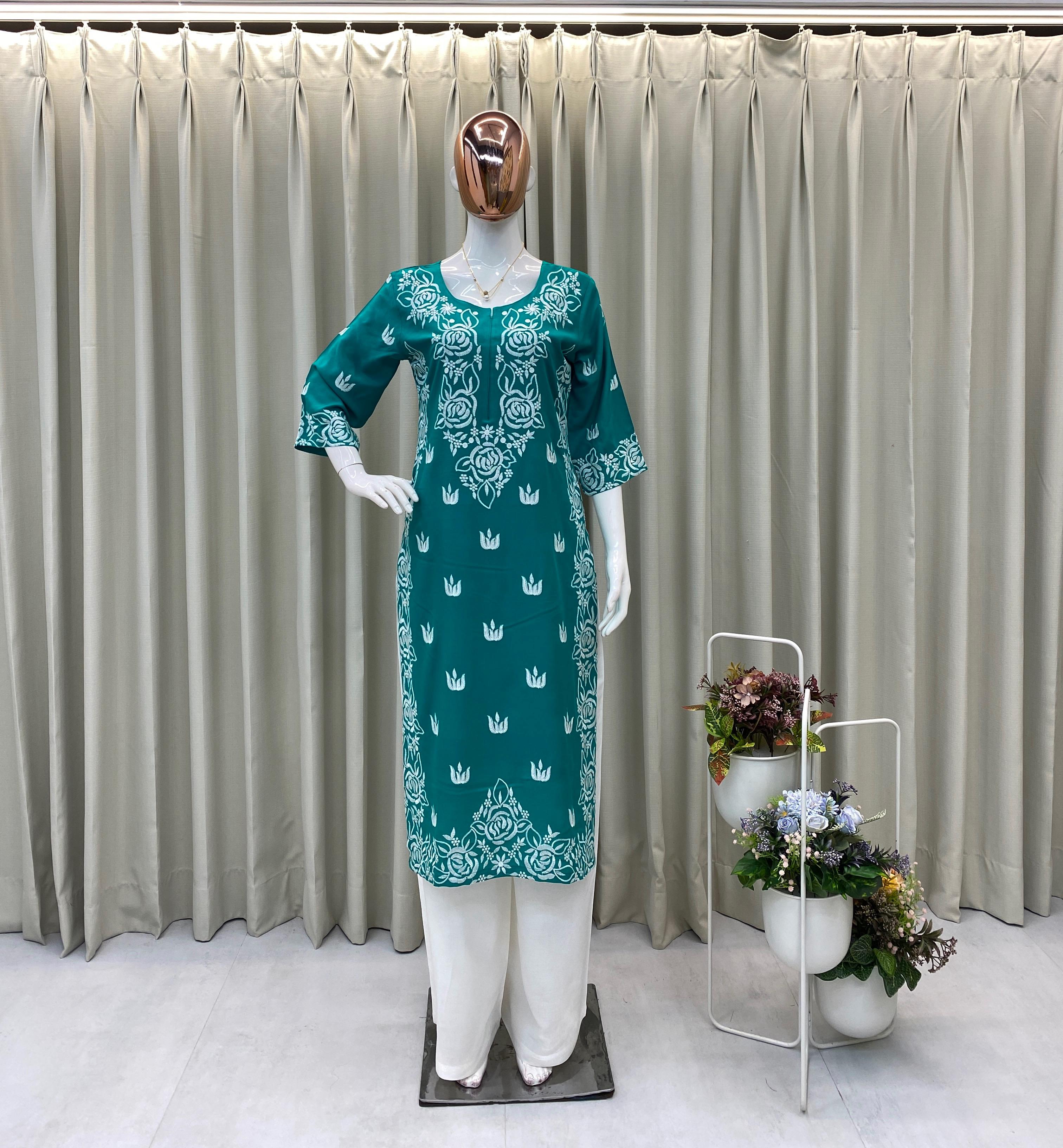 EXCLUSIVE AND COMFORTABLE KURTA PLAZZO PAIR