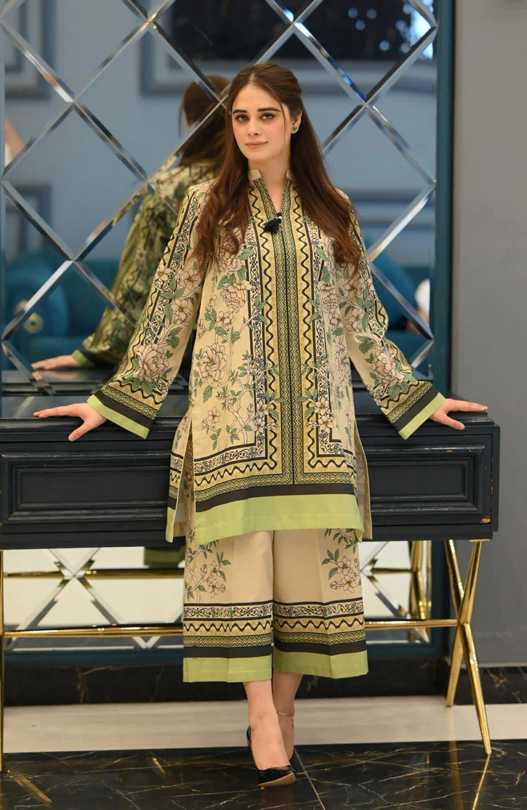 GREEN BEST TRENDING DESIGN PRINTED CO-ORD SET