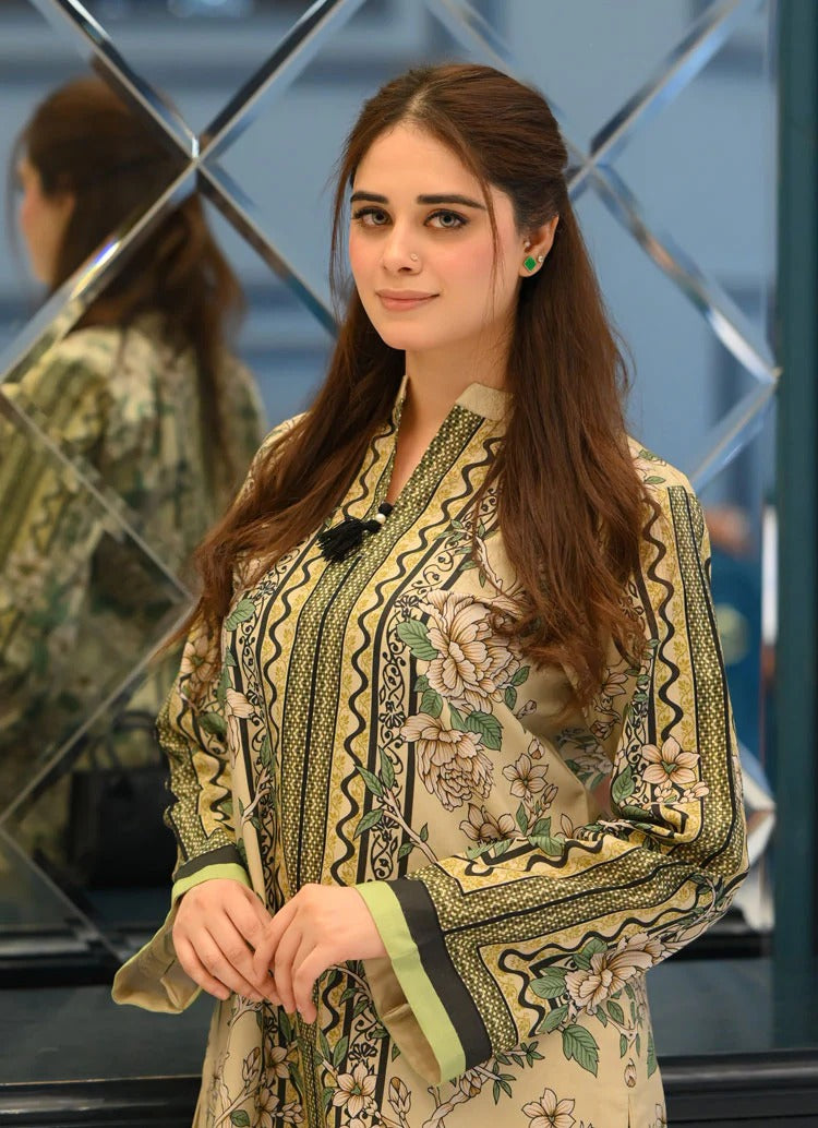 GREEN BEST TRENDING DESIGN PRINTED CO-ORD SET