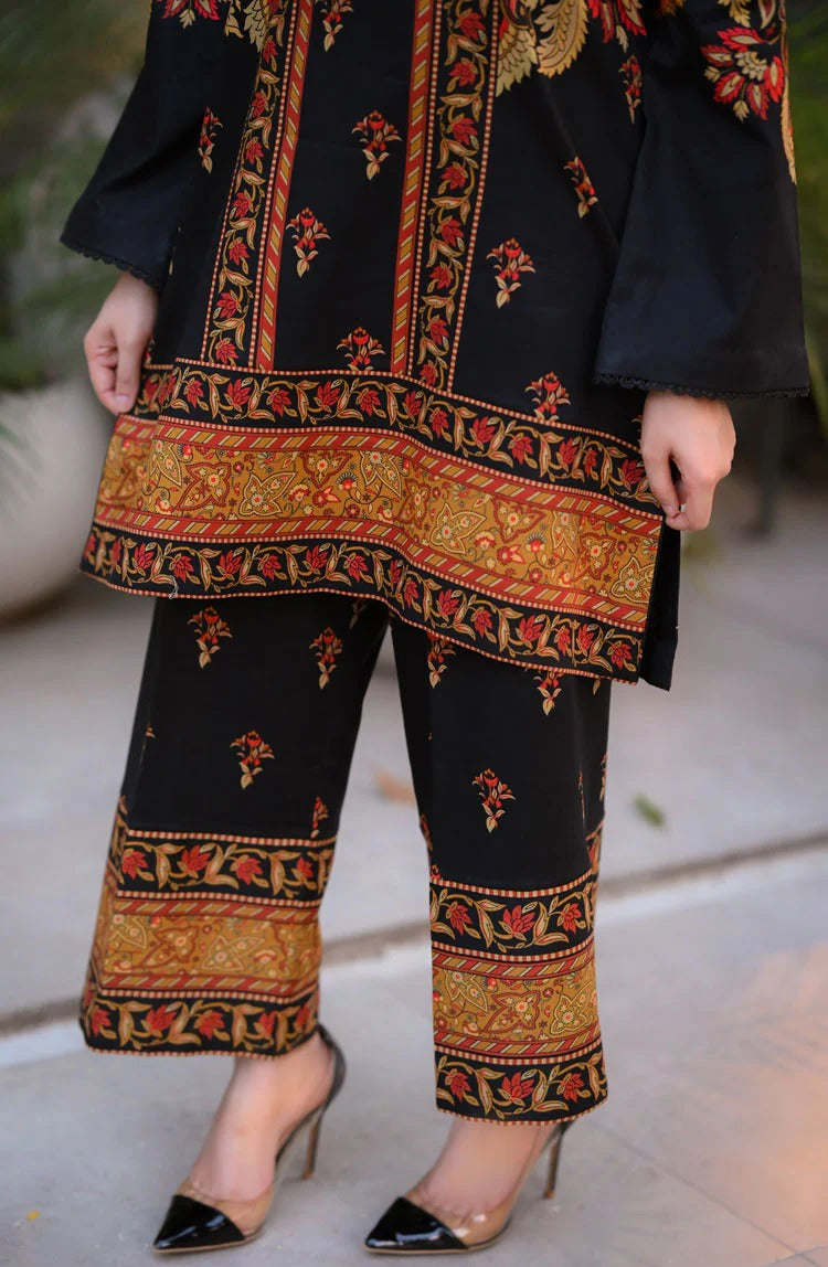 MULTI BLACK DESIGN PRINTED CO-ORD SET
