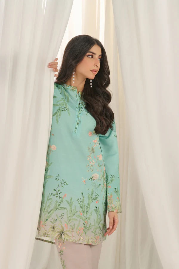 Teal Bloom Kurta Set with Dupatta