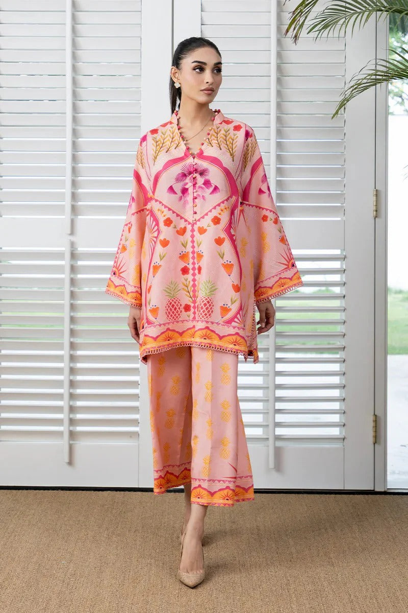 Elegant Digital Muslin Co-ord Set
