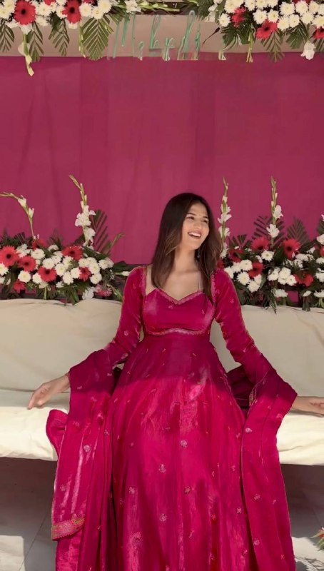 Luxurious Dusty Pink Anarkali Suit with Zari Work