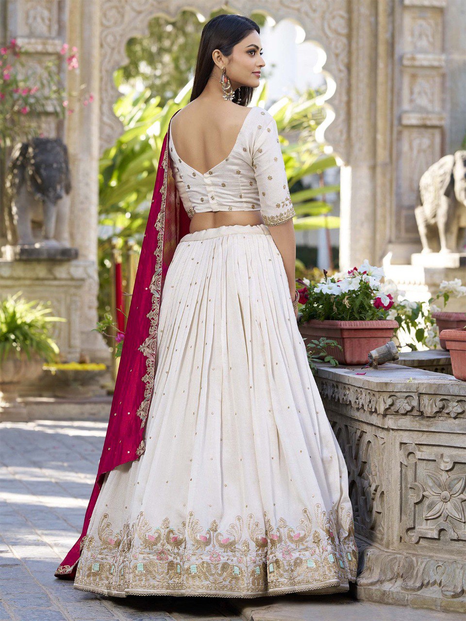 Embellished Elegance Semi Stitched Lehenga Choli