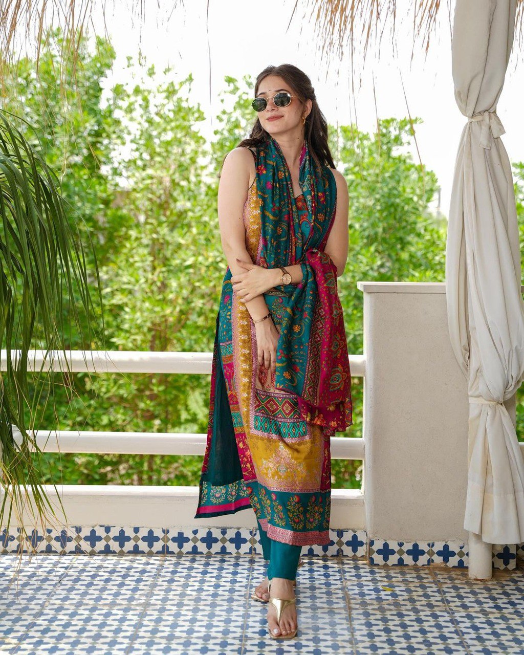 Colorful Beautiful Design Printed Kurta Set