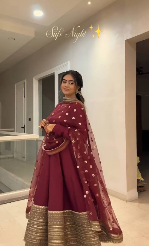 Elegant Embroidered Anarkali Suit with Dupatta – Festive & Wedding Wear ✨
