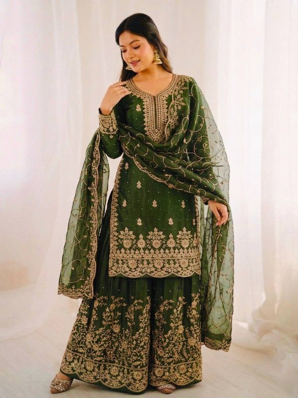 “Elegant Embroidered Sharara Suit Collection 2026 | Latest Party Wear Ethnic Set”