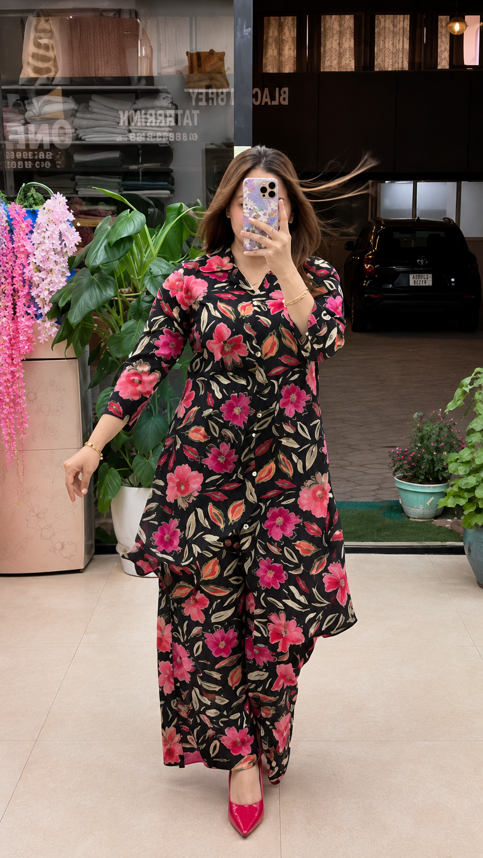 Roselle Noir Floral Co-Ord Set