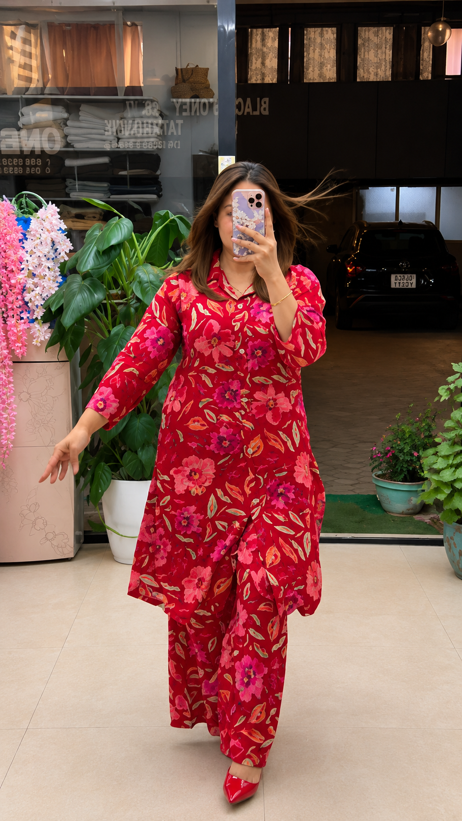Roselle Noir Floral Co-Ord Set