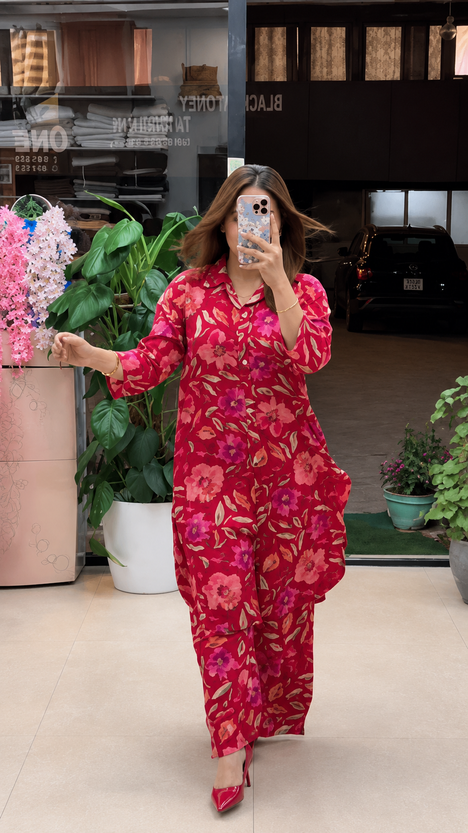 Roselle Noir Floral Co-Ord Set