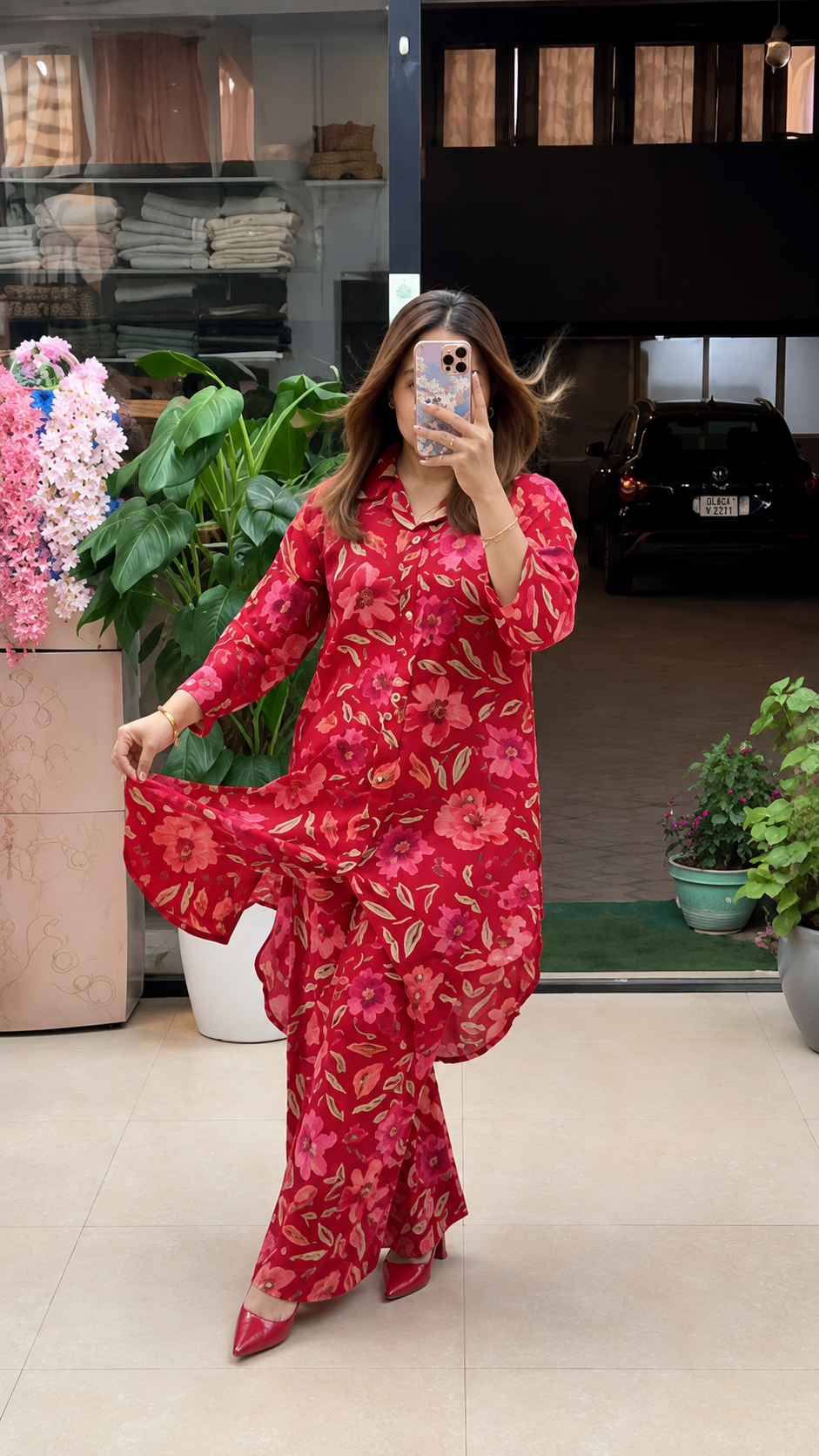 Roselle Noir Floral Co-Ord Set
