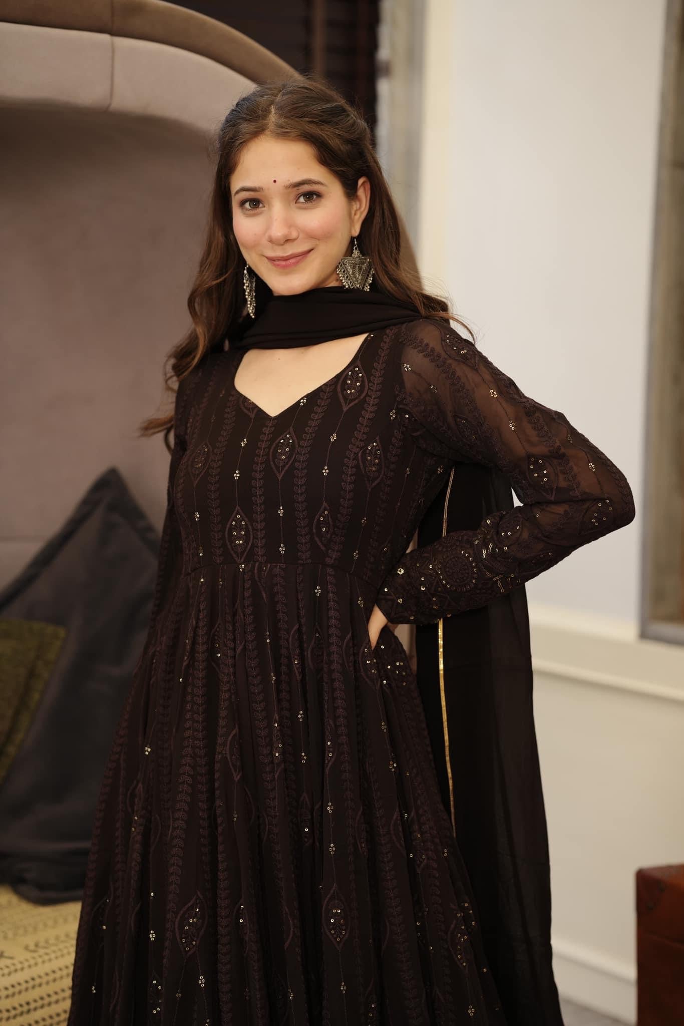 ANARKALI EMBROIDERED GEORGETTE SUIT SET