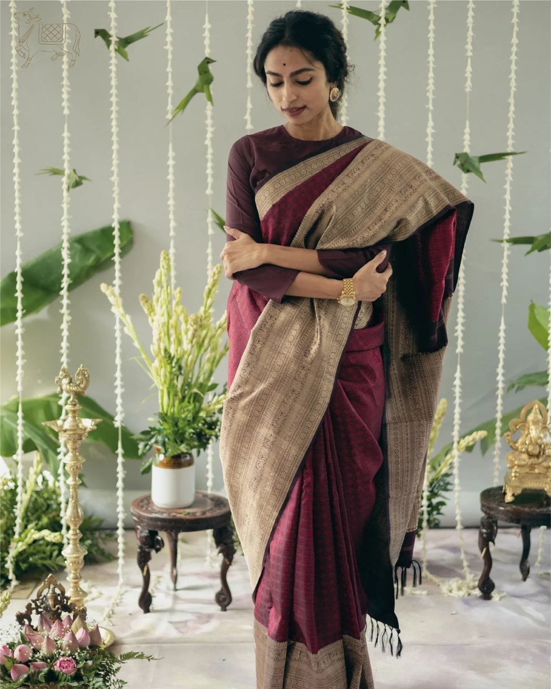 Indian Culture Pure Banarasi Soft Silk Saree