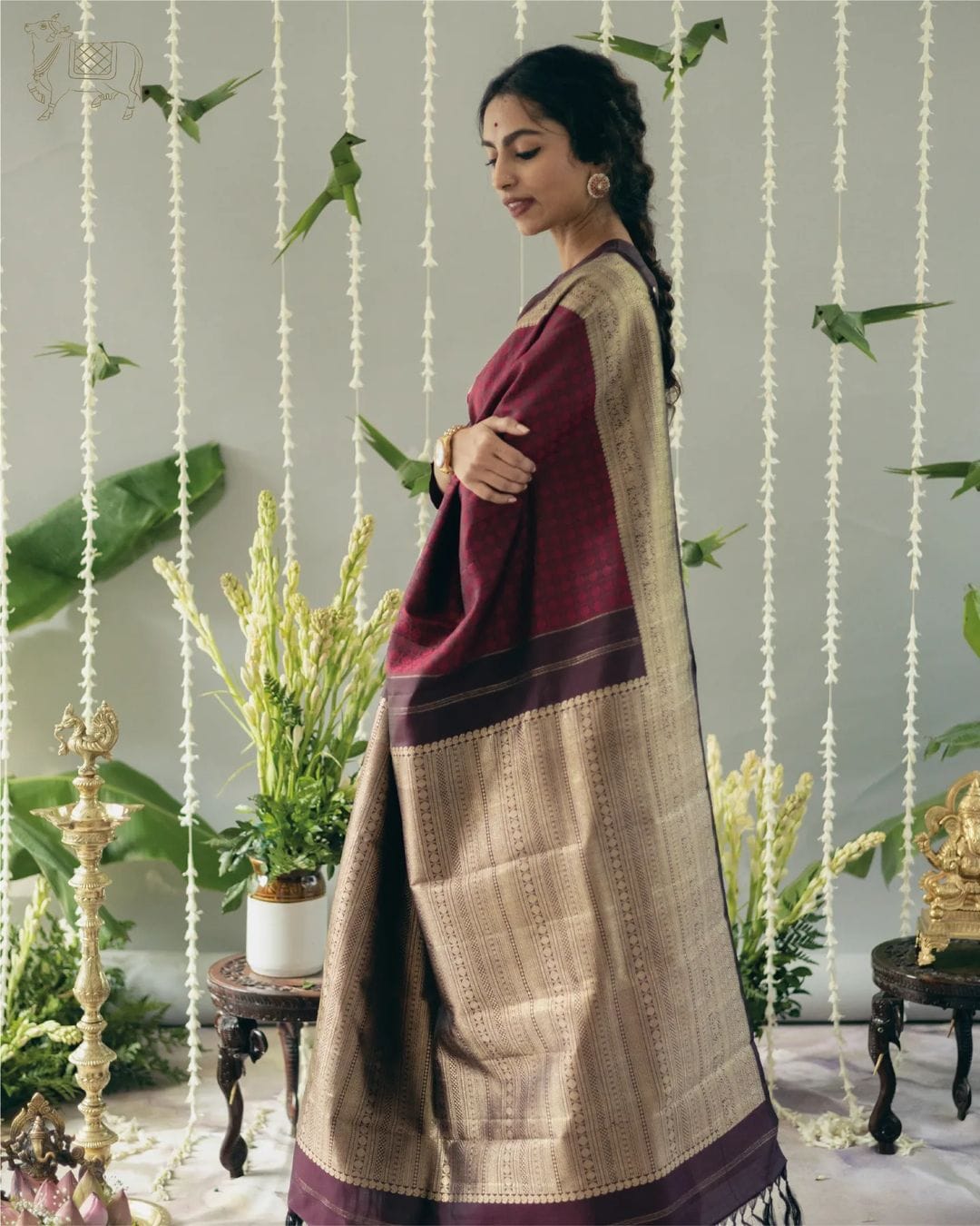 Indian Culture Pure Banarasi Soft Silk Saree