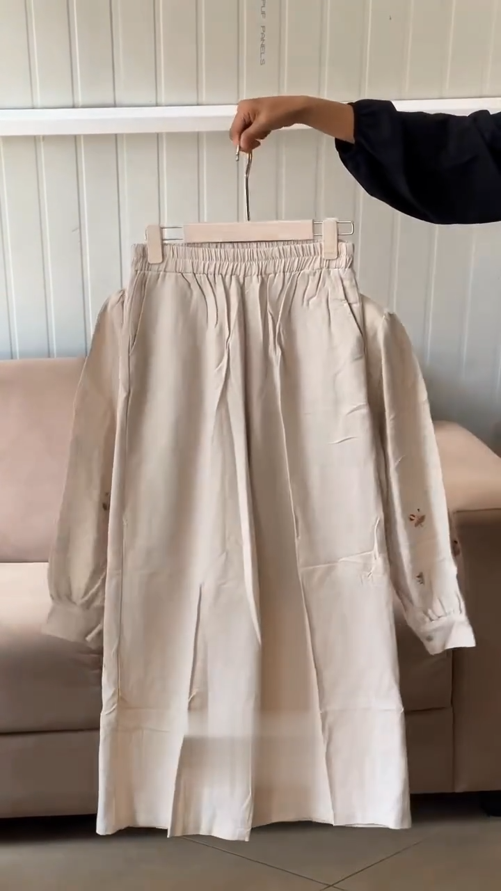 Trendy Floral Co-ord Set | Maroon & Cream Designer Outfit