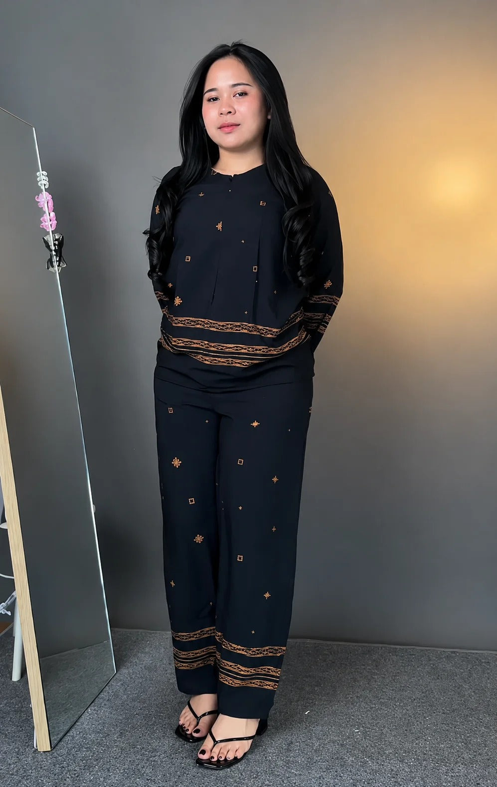 Zivara Golden Noir Co-ord Set
