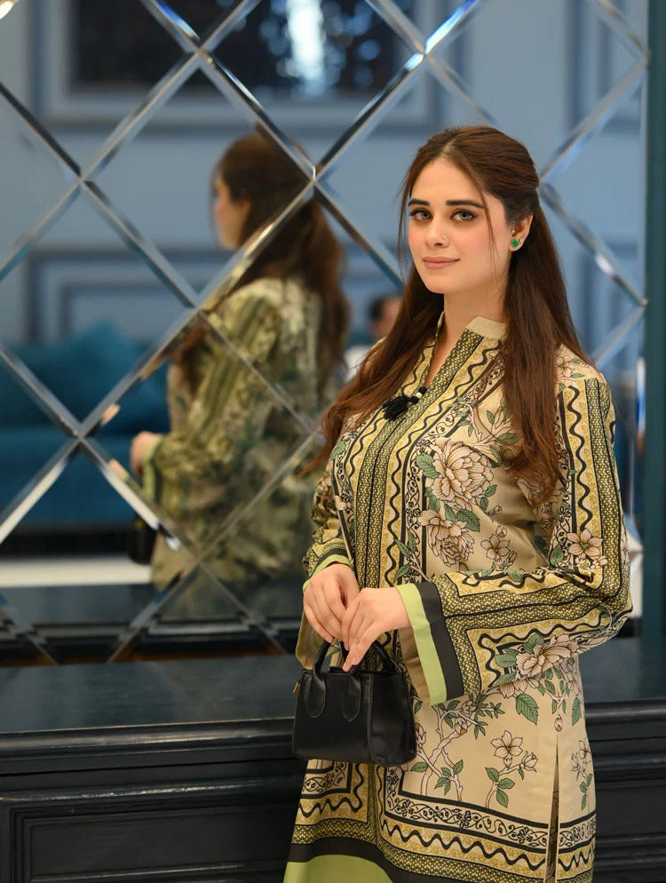GREEN BEST TRENDING DESIGN PRINTED CO-ORD SET