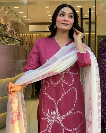 Bold & Beautiful: Magenta Silk Ensemble for a Statement Look