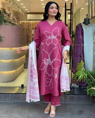 Bold & Beautiful: Magenta Silk Ensemble for a Statement Look